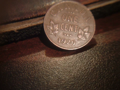1929 low 9 canadian penny cent canada Cover