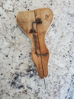 VTG Antique E Ross & Co Wooden Rug Tool Shuttle, Hook Punch, Pat Dec 27, 1881 - Image 1 of 4