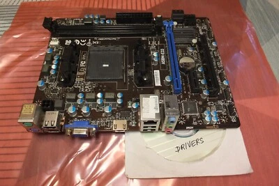 MSI A58M-E33, MS-7721 VER:7.0, FM2+, AMD Motherboard. Tested. - Image 1 of 4
