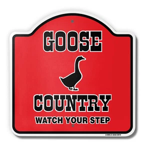 Goose Country 18" X 18" Heavy-Gauge Aluminum Architectural Sign - Picture 1 of 4