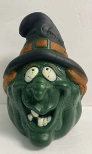 Vtg Foam WITCH DAN DEE 1989 Green Spooky Halloween - Picture 1 of 4