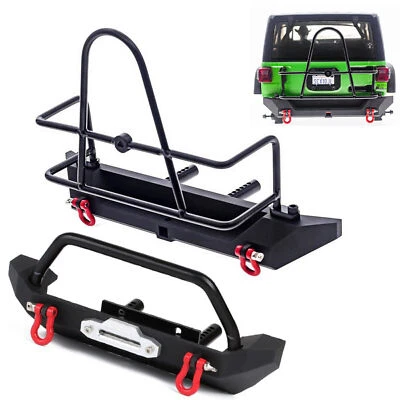 Metal Front Rear Bumper For 1/10 Axial SCX10 90046 SCX10 III AXI03007 Crawler MS - Image 1 of 4