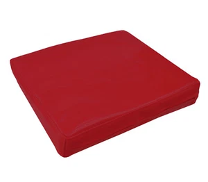 pe217t Red Thick Faux Leather Sheep 3D Round Seat Cushion Cover Custom Size - Picture 1 of 6