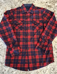 S NEU Alimens & Gentle Herren Knopf Shacket Langarm kariert Mikrofaser groß - Bild 1 von 6