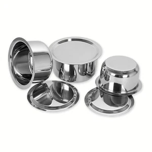 Set of 3 Stainless Steel Cookware Set for Home with Stainless Steel Lids - Picture 1 of 3