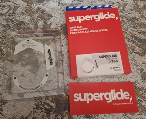 Pattini in vetro premium SuperGlide Type-S per mouse Logitech G502X L5XSGW bianco - Foto 1 di 8