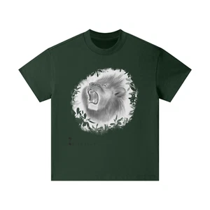 Bold as a Lion Collection: Kid's Cotton Tee, Jungle Green - Picture 1 of 3