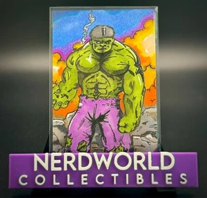 The Incredible Hulk Skizzenkarte 1 von 1 Marvel Avengers selten - Künstler Michael Lee - Bild 1 von 2