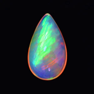 7.29ct Water Clean Body! Terrific Multicolor Play Solid Crystal Welo Opal 19x12 - Picture 1 of 4