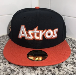 Houston Astros New Era 59FIFTY 45th Anniversary Two Tone Fitted Cap Size 7 1/4 - Picture 1 of 5