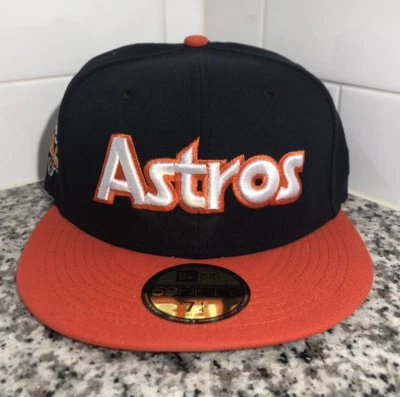 Houston Astros New Era 59FIFTY 45th Anniversary Two Tone Fitted Cap Size 7 1/4 - Image 1 of 4
