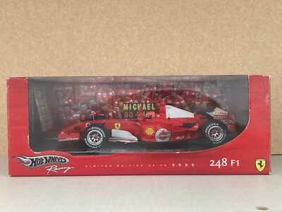 Ferrari F248 M.Schumacher Five Time Italian GP Champion M6713 1:18 HotWheels - Immagine 1 di 4