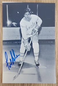 Fred Ahern Signed 4x6 Photo NHL HOF Barons Seals Hockey Legend RAD - Picture 1 of 1