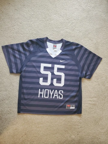 Georgetown Hoyas Division 1 NCAA Nike Lacrosse Jersey #55 Size Large Cover