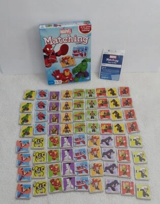 Marvel Super Heroes Memory Matching Cards Board Game Preschool Wonder Forge - Image 1 of 4