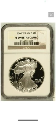 2006-W Proof American Silver Eagle NGC PF 69 Ultra Cameo - Image 1 of 2