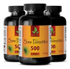 Prostate support health - SAW PALMETTO 500 EXTRACT - Hair loss pill - 3 Bottles