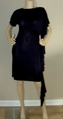 JPG JEAN PAUL GAUTIER Femme Women's Dress Purple Ruffled Asymmetric Sz M Italy - Image 1 of 4