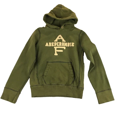 Sudadera Abercrombie & Fitch "The Original" Verde Para Hombre Sm LOGO Con Capucha - DEFECTUOSA Foto 1 de 4