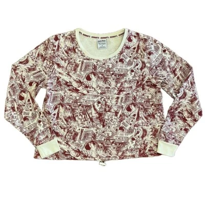 Harry Potter Hogwarts Maurader’s Map Cropped Toggle Sweatshirt Size M - Image 1 of 4