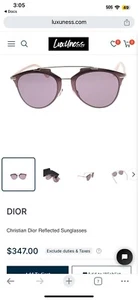 EXCELLENT CONDITION - CHRISTIAN DIOR So Real 52mm Reflected Sunglasses - Picture 1 of 16