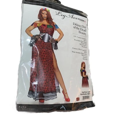 DISFRAZ Día de Muertos Belleza Deluxe Mujer Adulto Halloween 86871 Leg Avenue XL Foto 1 de 4