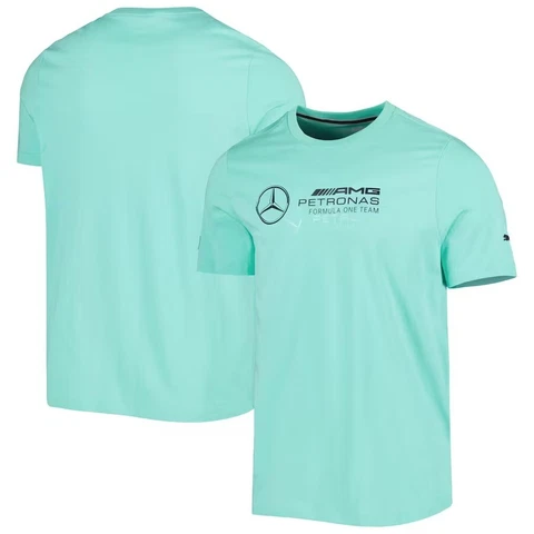 Men's Puma Mint Mercedes-AMG Petronas F1 Team 2023 Logo T-Shirt - Size XXL - NWT Cover