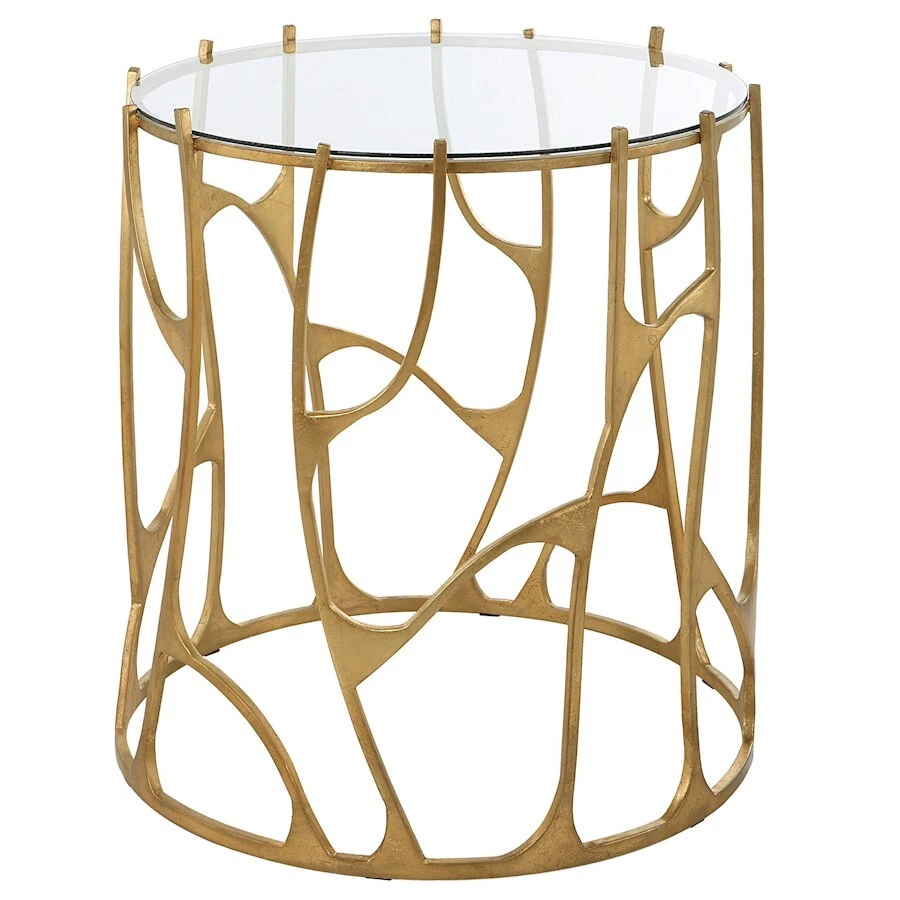 Uttermost Ritual Round Gold Side Table - 22894 - Image 1 of 1