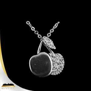 Catenina Donna in Oro 18KT con Ciondolo Ciliegia Zirconato - CV226 - Imagen 1 de 4