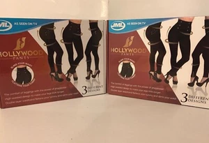 JML Hollywood Pants x3.Black Leggings.Slimming Shape Wear XS 6 SMALL 8 -RRP £60 - Picture 1 of 12