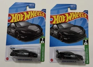 HOT WHEELS Nissan Leaf NISMO RC 02 Black Kroger Exclusive Lot Of 2 Fast SHIPPING - Picture 1 of 2