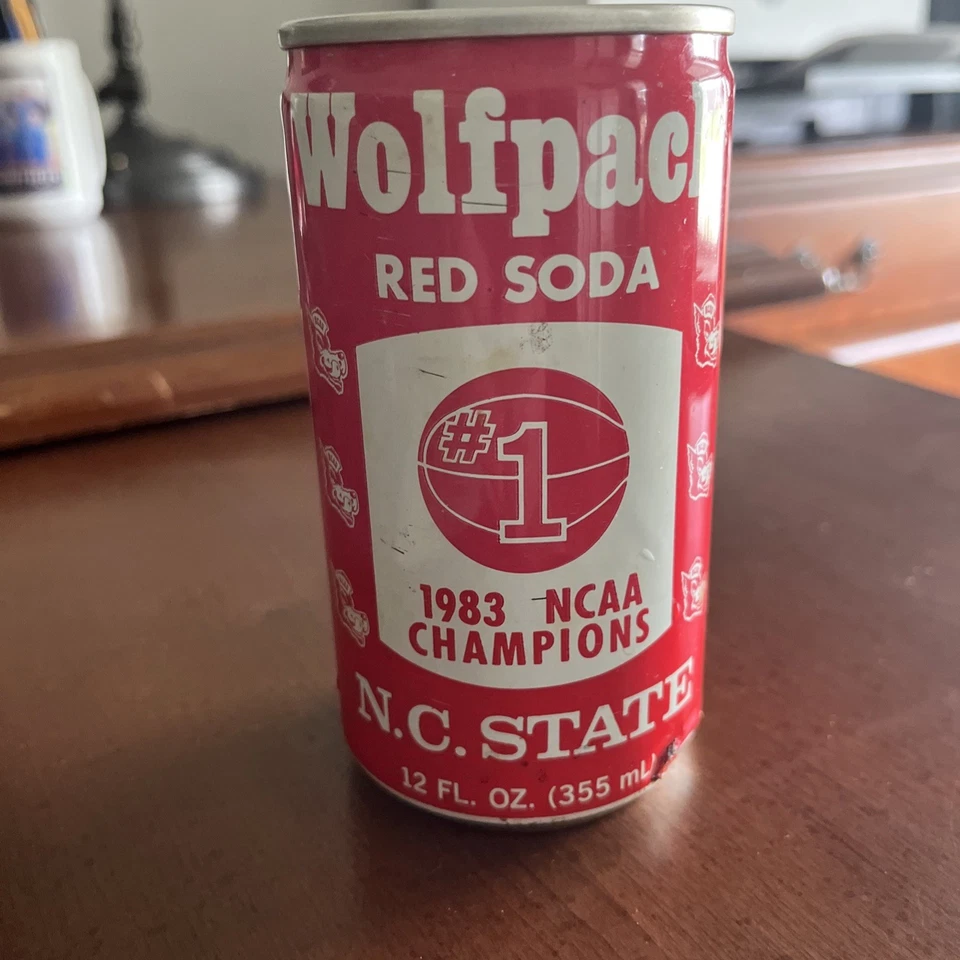 1983 NC State Wolfpack National Champions Red Soda Can Jim Valvano Cardiac Pack - Image 1 of 4