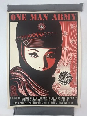 Shepard Fairey / PÓSTER DE EXPOSICIÓN DE ARTE ORIGINAL "EJÉRCITO DE UN HOMBRE"  Foto 1 de 2
