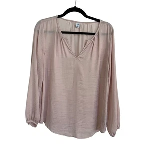 Old Navy Women’s Rose Blush Pink Feminine Blouse Top Size Medium Flowy - Picture 1 of 6