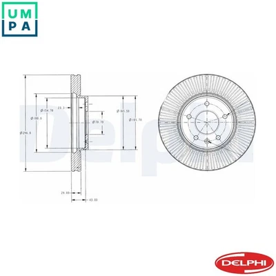 2x BRAKE DISC BG4092C FOR VAUXHALL OPEL CHEVROLET CAPTIVA/Van/SUV 2.4L 4cyl 2.4L - Image 1 of 4