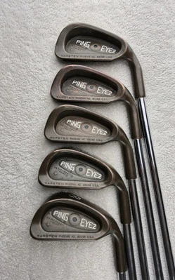 Ping Eye 2+ Beryllium Black Dot 3, 4, 5, 6, 8 Irons Set RH Microtaper 38.25"-5i - Image 1 of 4