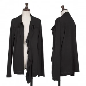 Yohji Yamamoto FEMME Frill Front Buttonless Cardigan Size 2(K-136317) - Picture 1 of 12