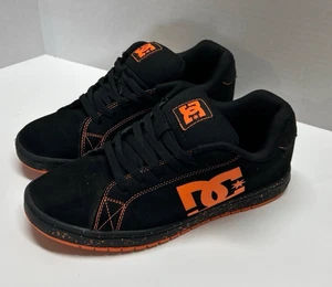 DC Skate Shoes Men's Size 8.5 Gaveler Skate Sneakers Orange Black EUC - Picture 1 of 10