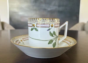 Royal Copenhagen FLORA DANICA Chocolate Cup & Saucer 3512 1st Quality MINT - Picture 1 of 14