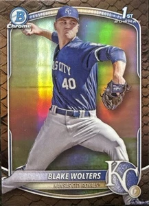 2025 Bowman BCP-76 Blake Wolters Chrome Prospects REPTILIAN REFRACTOR Royals - Bild 1 von 2