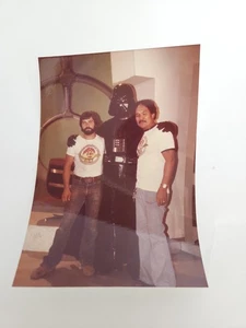 RARE Darth Vader STAR WARS Original Photograph on Set w Crew Members - Picture 1 of 2