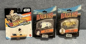 3 Star Wars Lot 2 Disney & 1 Hot Wheels, C-3PO, R2-D2, NEU, - Bild 1 von 9