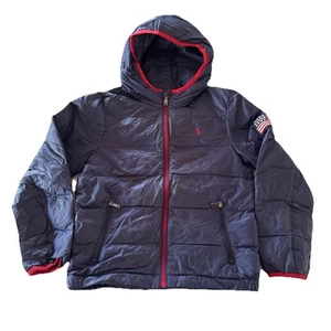 Polo Ralph Lauren Kids Boys Size 8 Navy Blue Duck Down Puffer - Picture 1 of 6