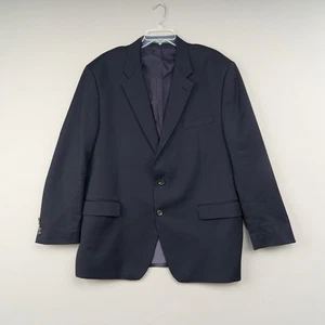 Lauren Ralph Lauren Blazer 46R Navy Wool 2-Button Sport Coat - Picture 1 of 15