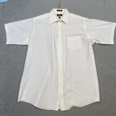 Austin Manor Dress Shirt Men 17 1/2 XT Button White 90's Y2K Vintage - Image 1 of 4