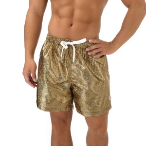 Herren Boxershorts Wetlook Strandhose Strandmode Badeanzug Metalldruck Glänzend - Picture 1 of 21