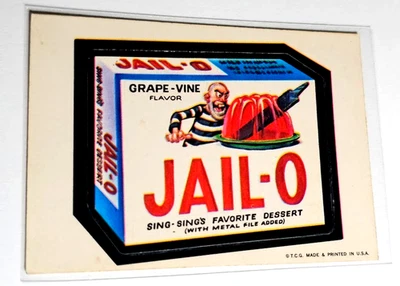 1973 Topps Wacky Packages  JAIL-O  1st Series White Back Sticker NM-MT - Image 1 of 2