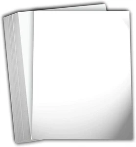 White Glossy Cardstock Paper 8 1/2 x 11" 100 lb Cover Card Stock 50 Pack - Bild 1 von 8