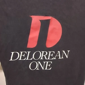 T-shirt vintage anni 90 Team Delorean One Motor Company DMC sbiadita indossata grande L  - Foto 1 di 19