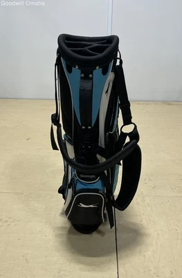 Bolsa de pie de golf Slazenger de 5 vías (negro/azul) con cubierta para lluvia Foto 1 de 4